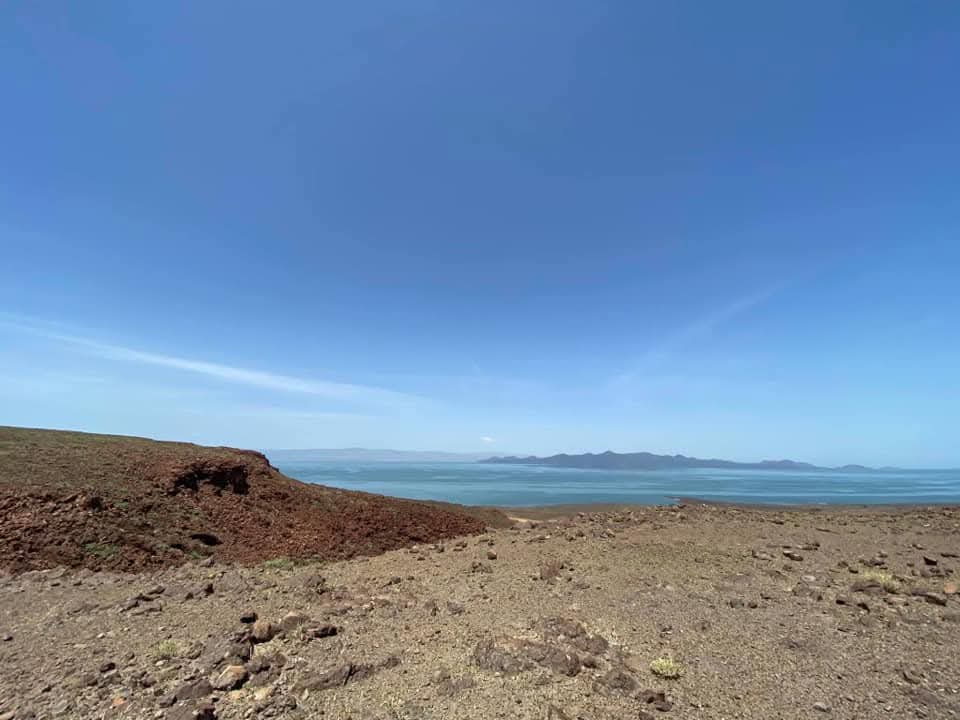 Lake Turkana shoreline and desert landscape photographed by the client